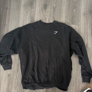 Gymshark Oversized Black Crew Sweatshirt